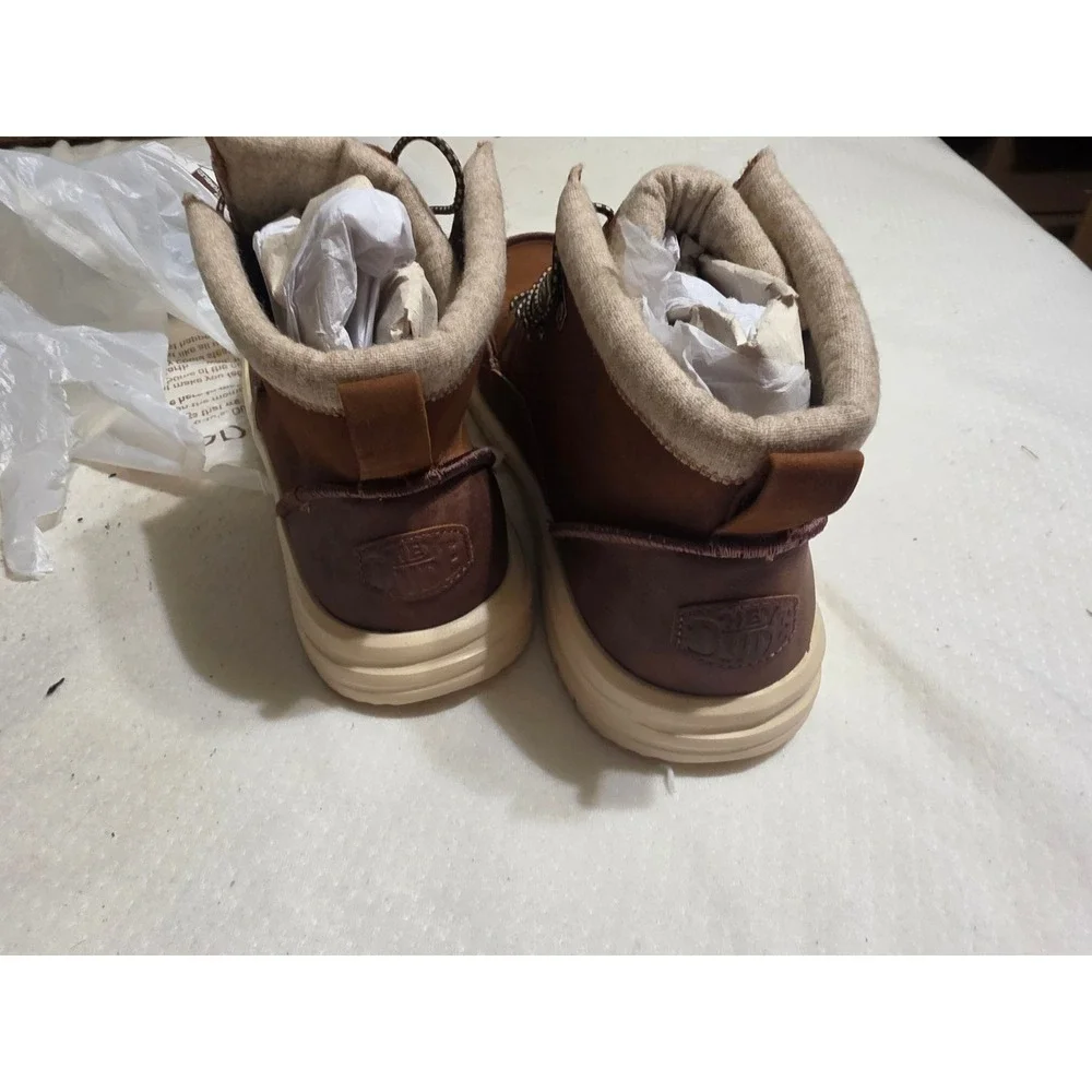 Hey Dude Bradley Classic Tumbled Cognac Multi Mens Boots 44327-2JZ Size 13